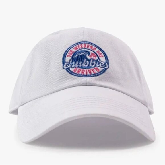 Chubbies The Weekend Has Arrived Dad Hat White Men's One Size Adjustable Cotton - Picture 1 of 11